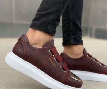 Men's Sneakers - Lagos Claret Red